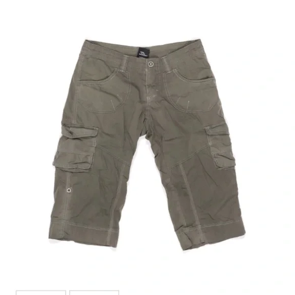 Women’s Kühl Sz 6 roll up green/grey cargo bermuda shorts - Picture 1 of 10